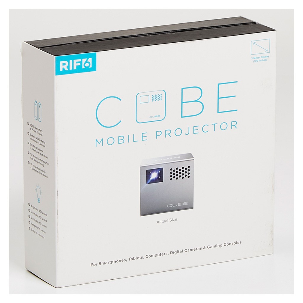 RIF6 Cube mini projector verpakking doos