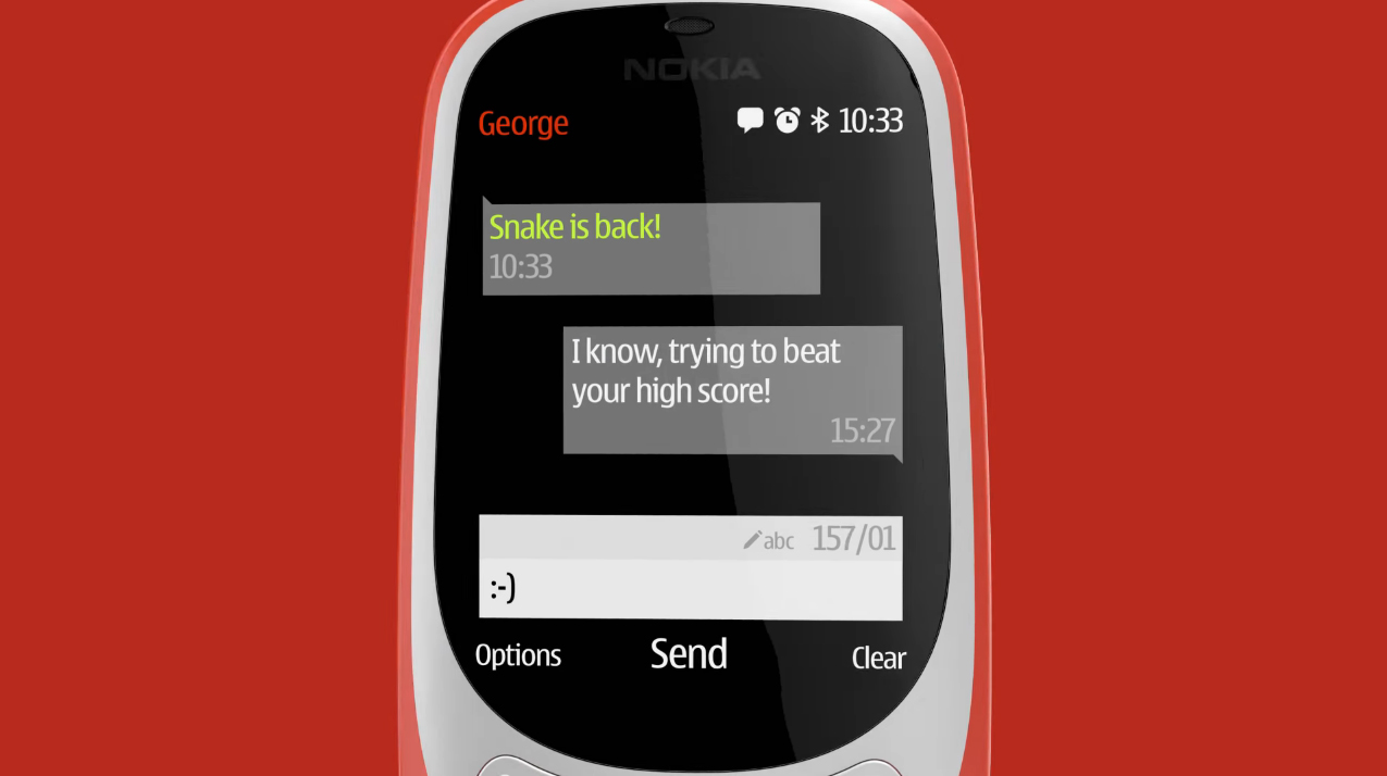 De nieuwe Nokia 3310 2017 editie MMS en SMS