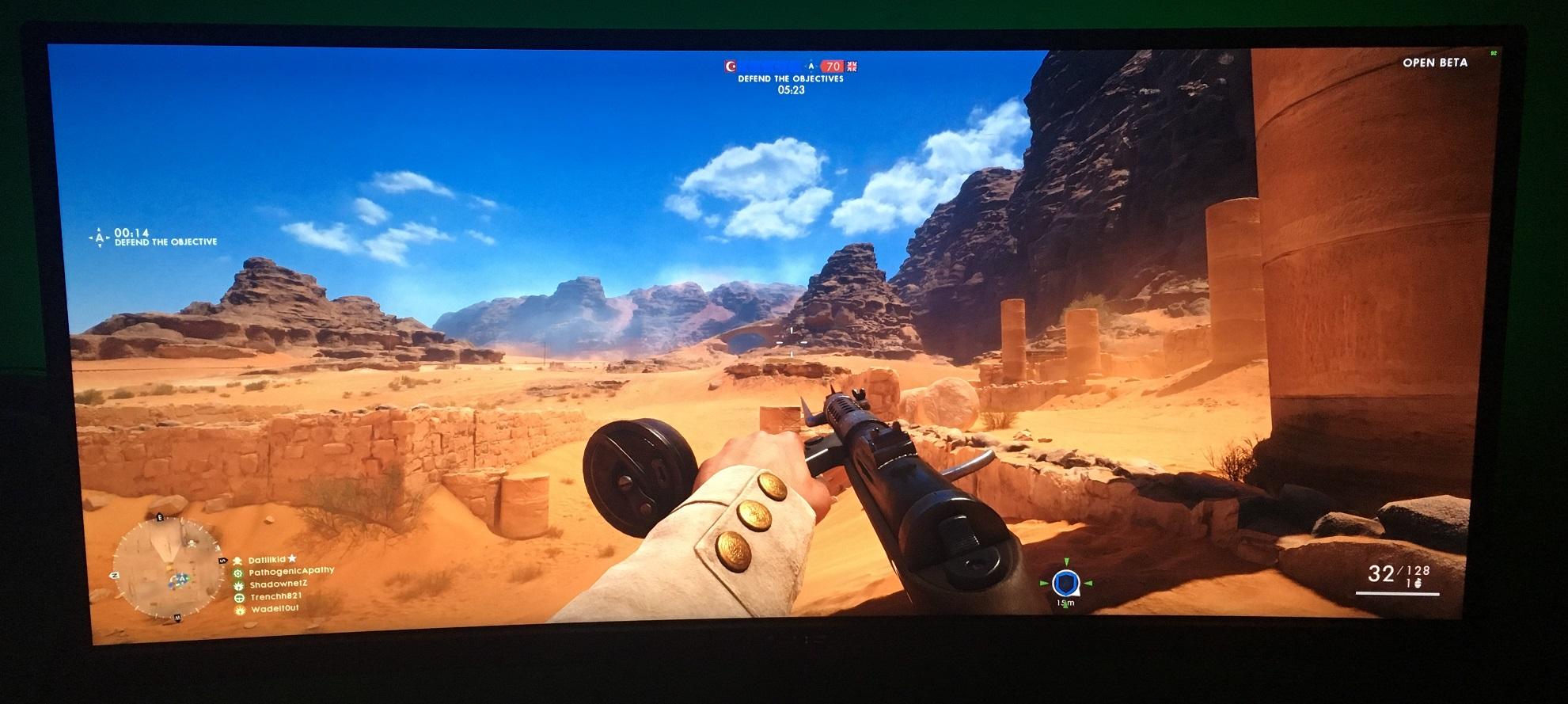 Battlefield 1 op ultrawide monitor