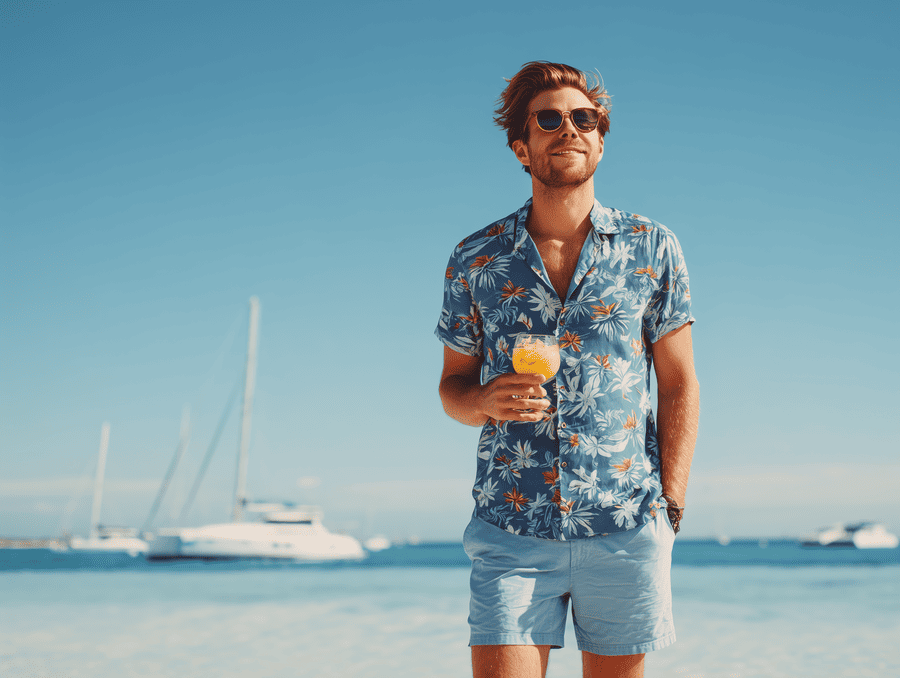 man strandkleding zee