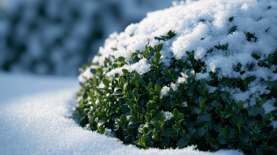 struik winter sneeuw